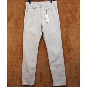 AMI Jeans Mens Size 31 Cream Natural Wash Straight Classic Fit Denim $405